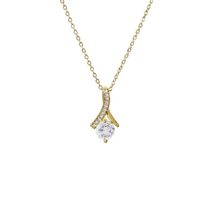 The Alluring Beauty Necklace with Elegant Ribbon-Shaped Pendant