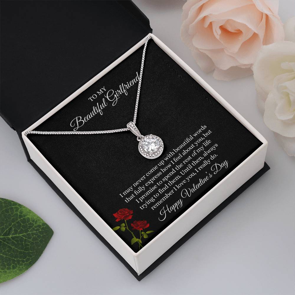 Eternal Hope Necklace with Valentine's Day Message Card for Your Beautiful Girlfriend