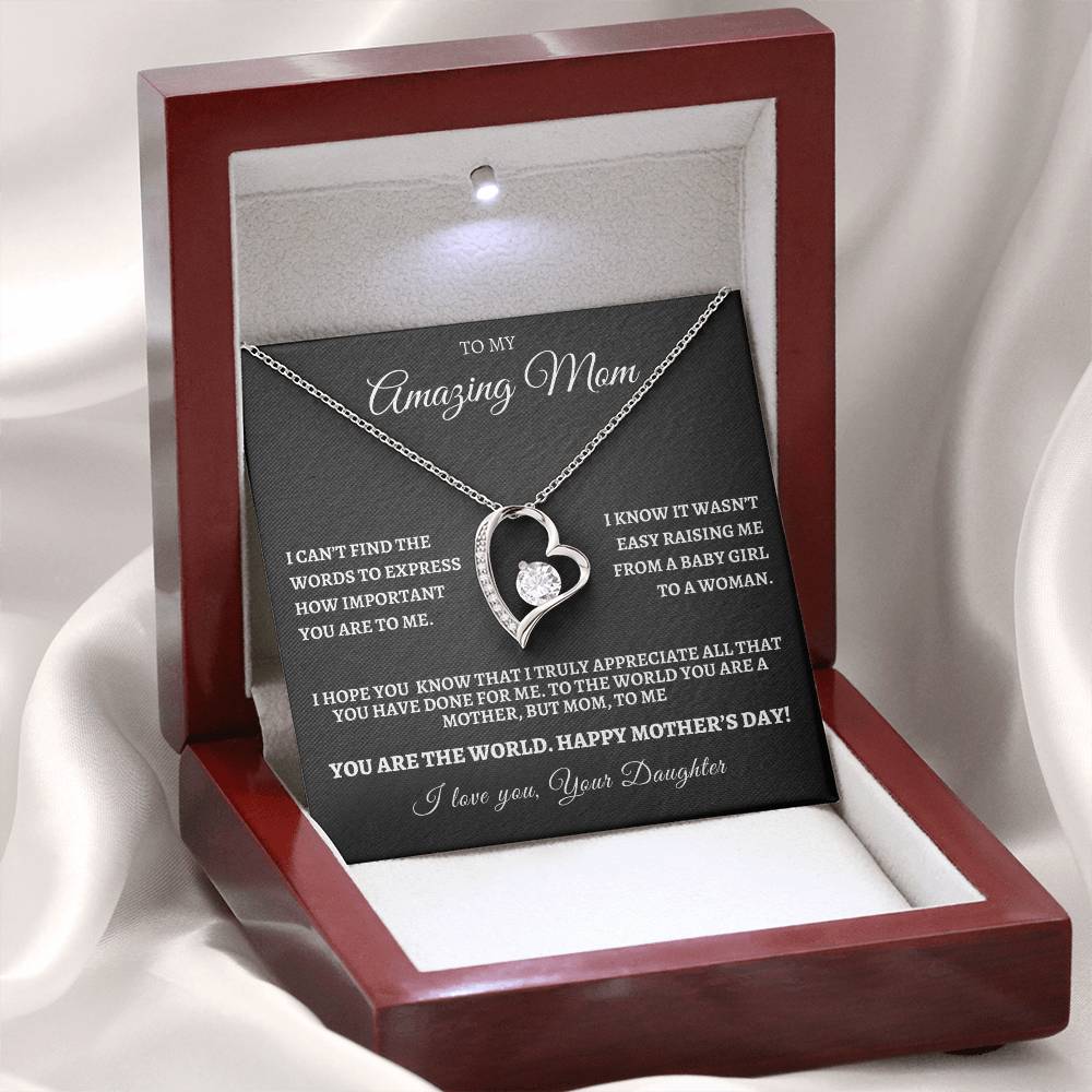 Happy Mother's Day Forever Love Necklace from Daughter - I Can't Find The Words