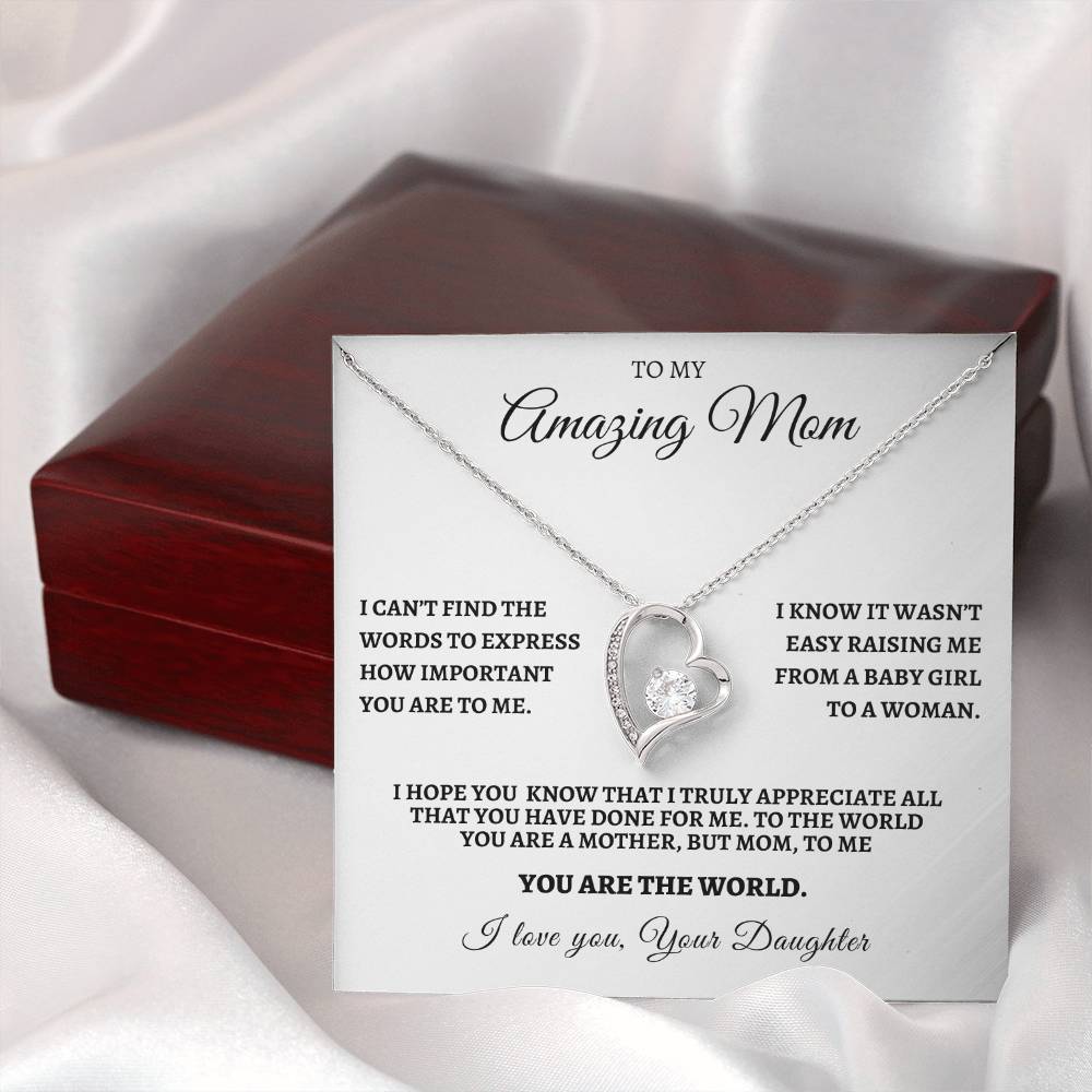 Forever Love Necklace- From Your Daughter, I Can't Find The Words