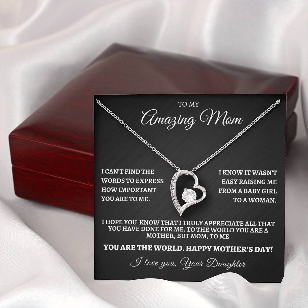 Happy Mother's Day Forever Love Necklace from Daughter - I Can't Find The Words