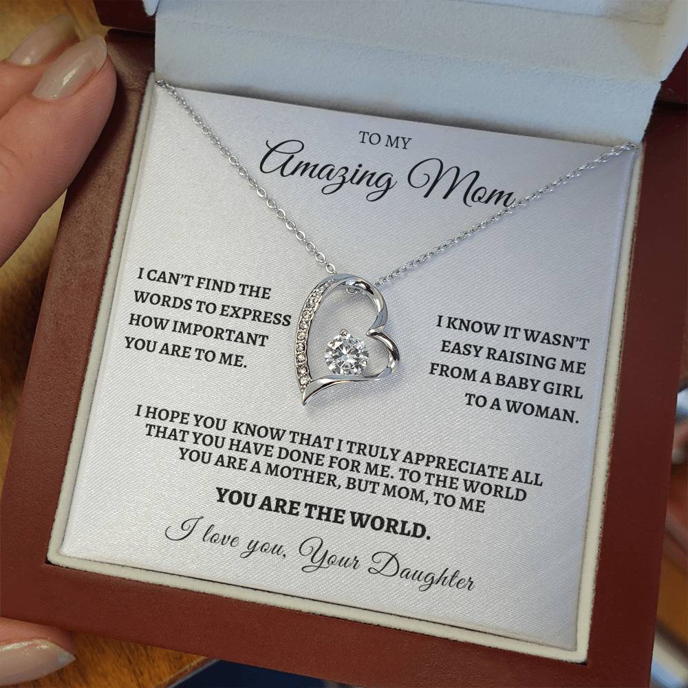 Forever Love Necklace- From Your Daughter, I Can't Find The Words
