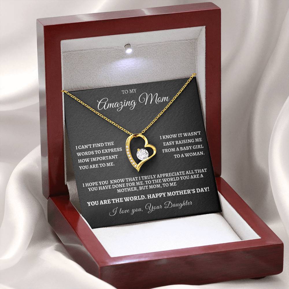Happy Mother's Day Forever Love Necklace from Daughter - I Can't Find The Words