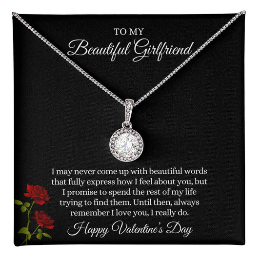Eternal Hope Necklace with Valentine's Day Message Card for Your Beautiful Girlfriend
