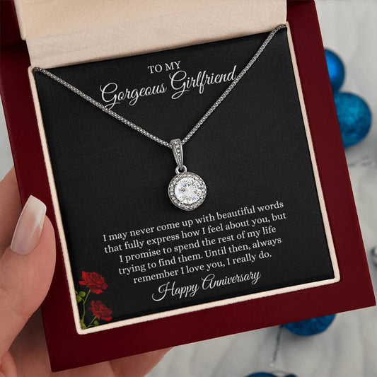 Eternal Hope Necklace with Anniversary Message for Girlfriend