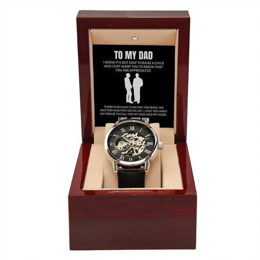 Men's Openwork Watch - Proud to Call You My Dad