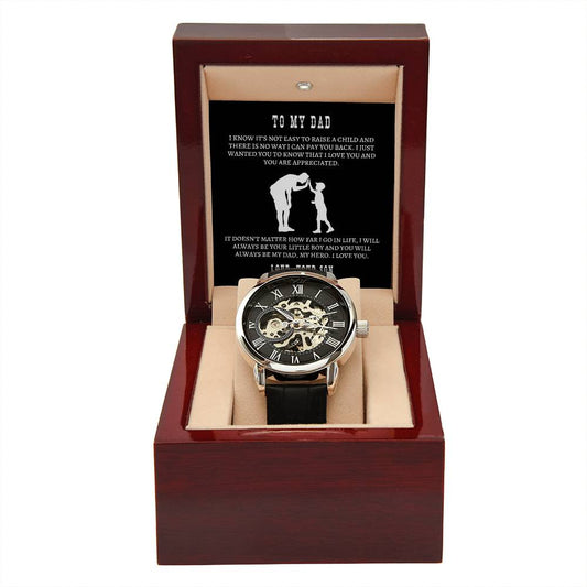 Men's Openwork Watch - Always Be My Hero