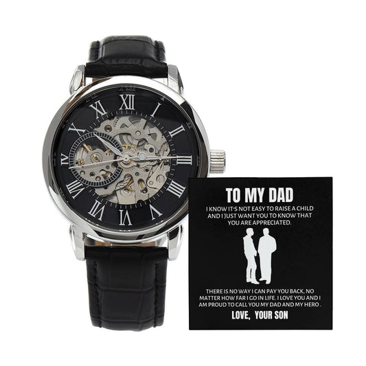 Men's Openwork Watch - No Way I Can Pay You Back