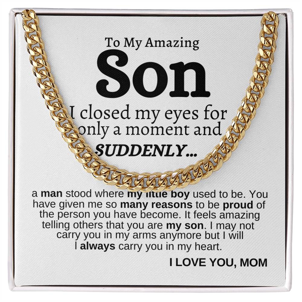 Cuban Link Chain - Always Carry You in My Heart