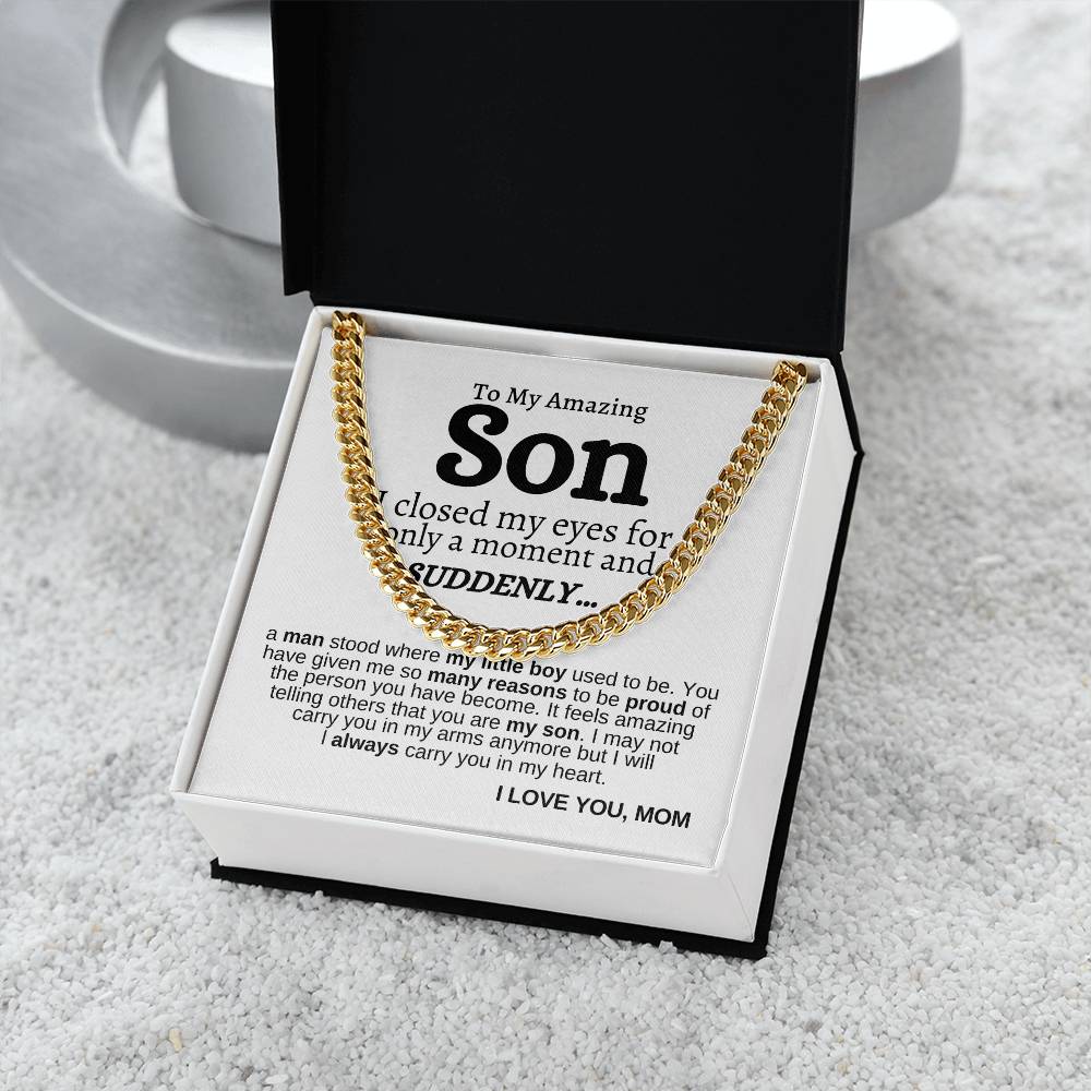 Cuban Link Chain - Always Carry You in My Heart