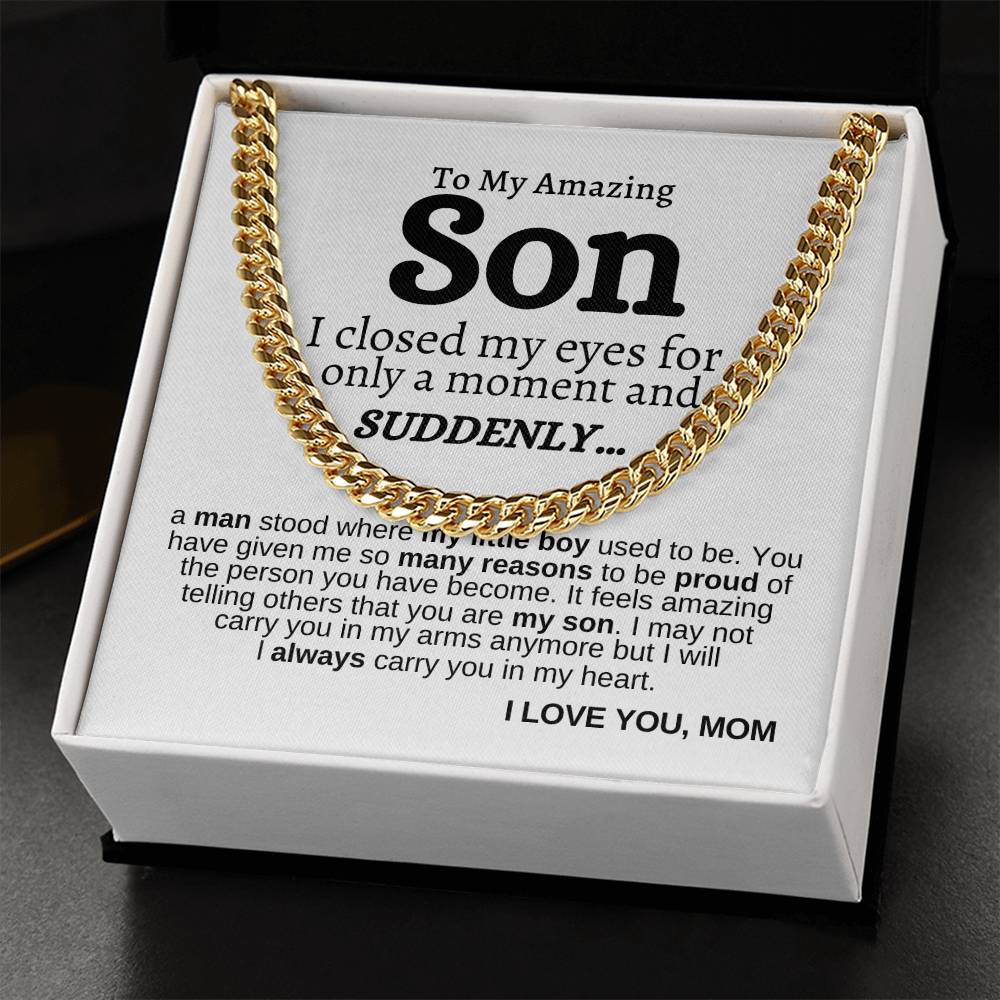 Cuban Link Chain - Always Carry You in My Heart