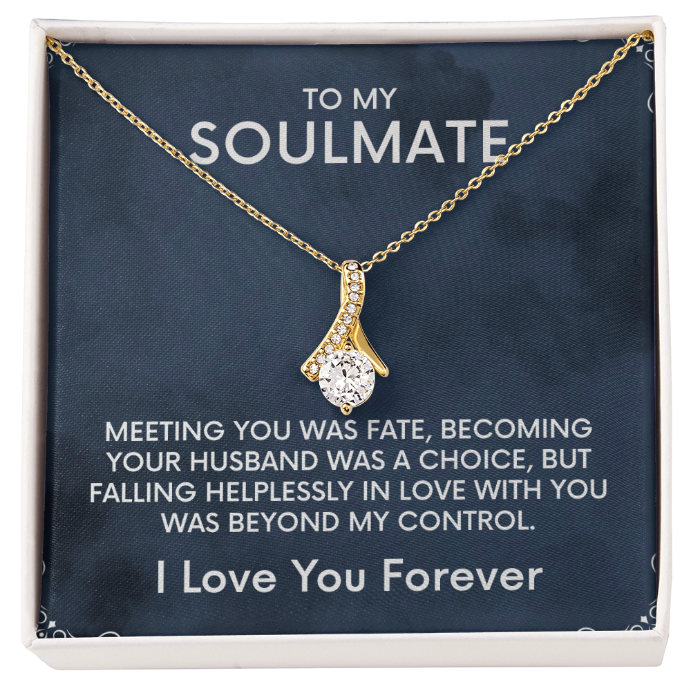 The Alluring Beauty Necklace with Elegant Ribbon-Shaped Pendant