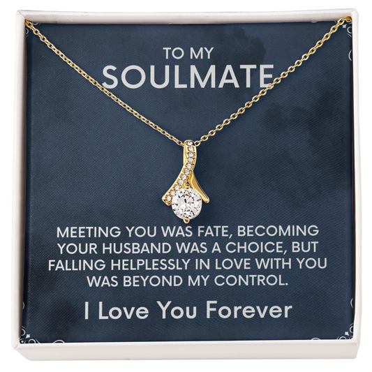 The Alluring Beauty Necklace with Elegant Ribbon-Shaped Pendant