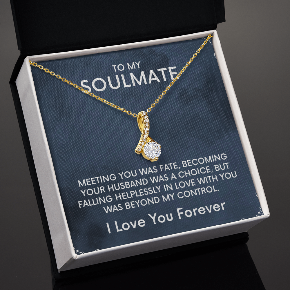 The Alluring Beauty Necklace with Elegant Ribbon-Shaped Pendant