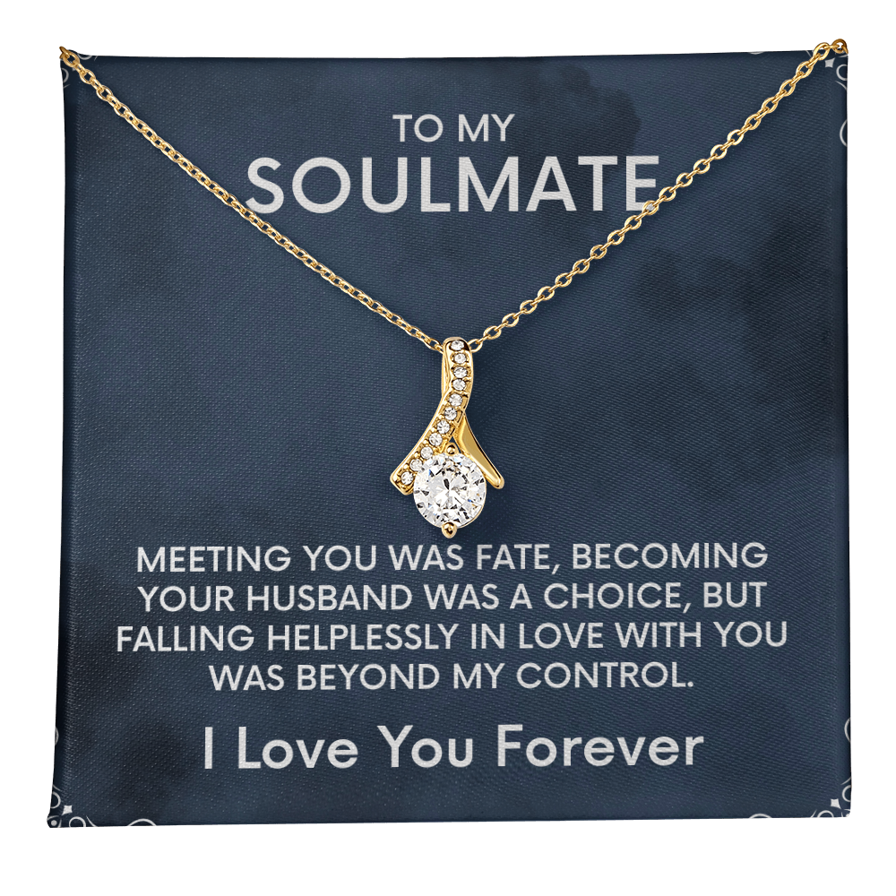 The Alluring Beauty Necklace with Elegant Ribbon-Shaped Pendant