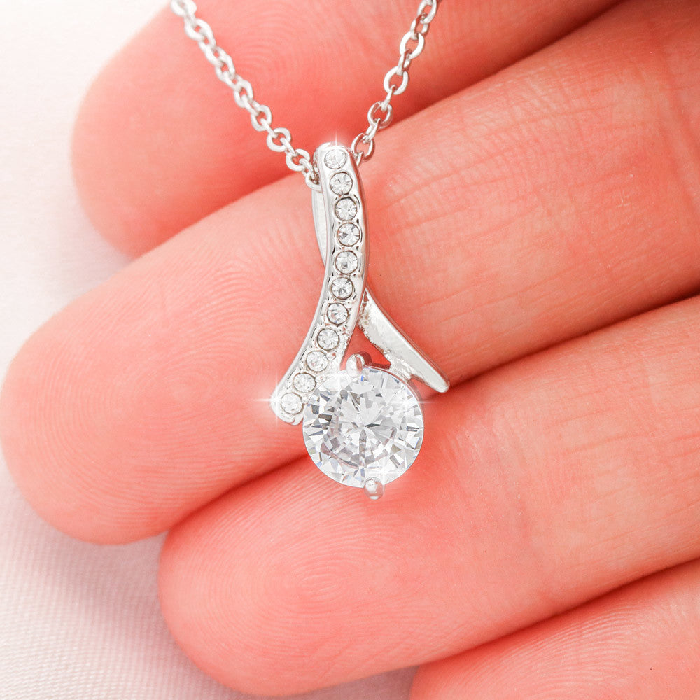 The Alluring Beauty Necklace with Elegant Ribbon-Shaped Pendant