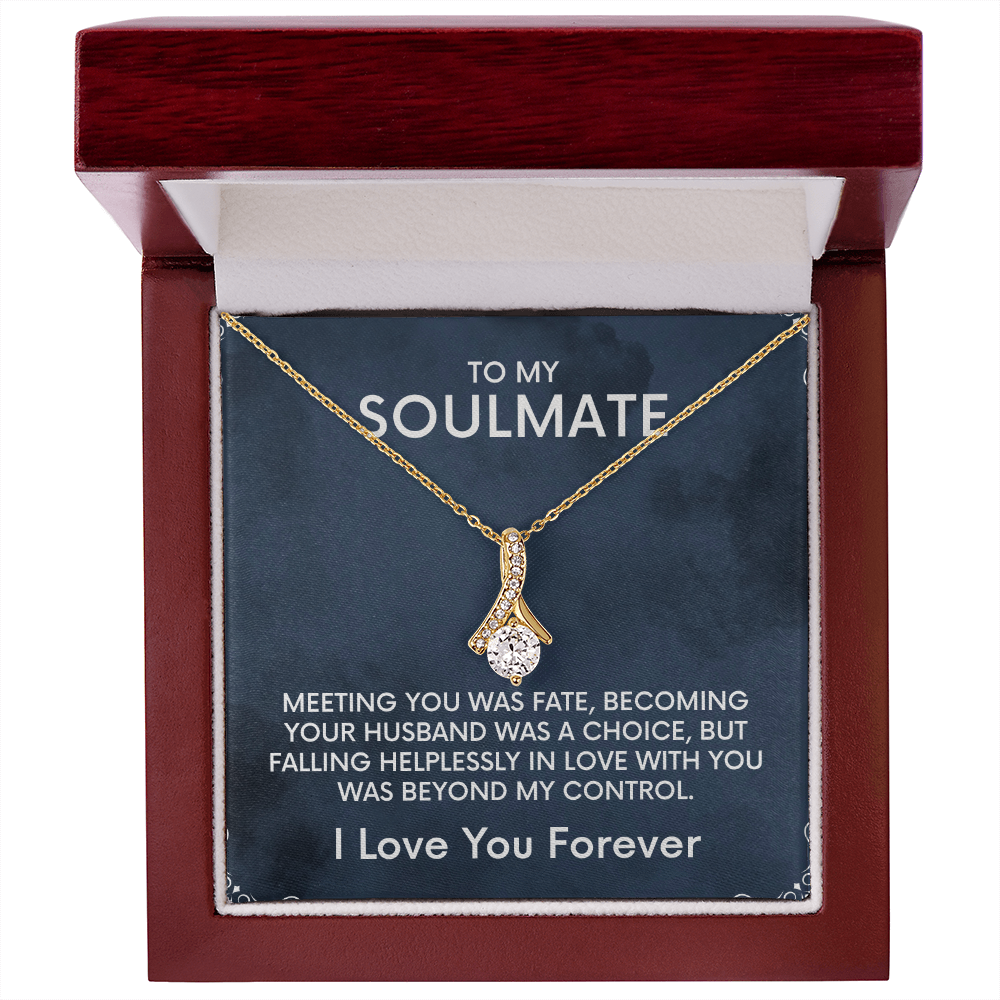 The Alluring Beauty Necklace with Elegant Ribbon-Shaped Pendant