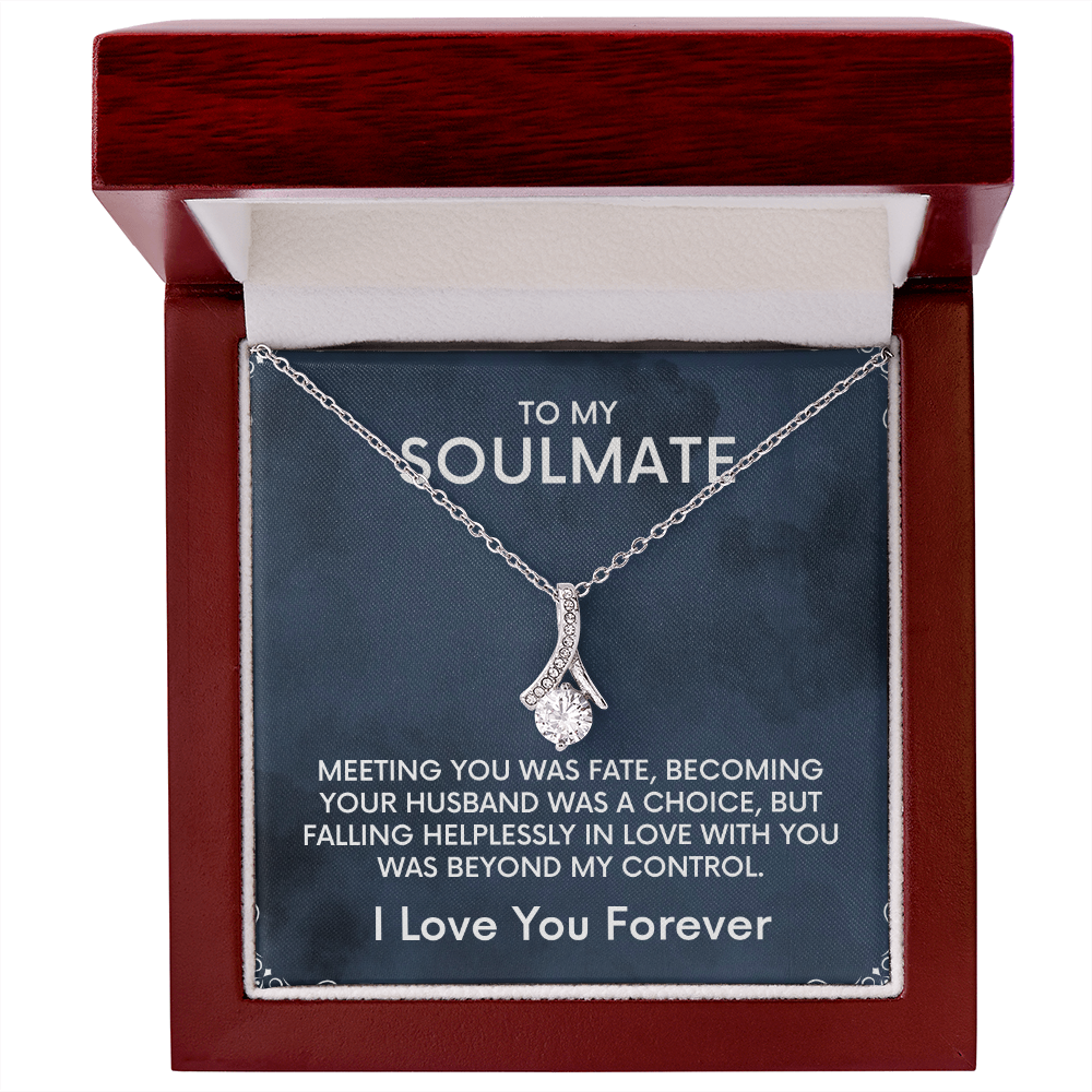 The Alluring Beauty Necklace with Elegant Ribbon-Shaped Pendant