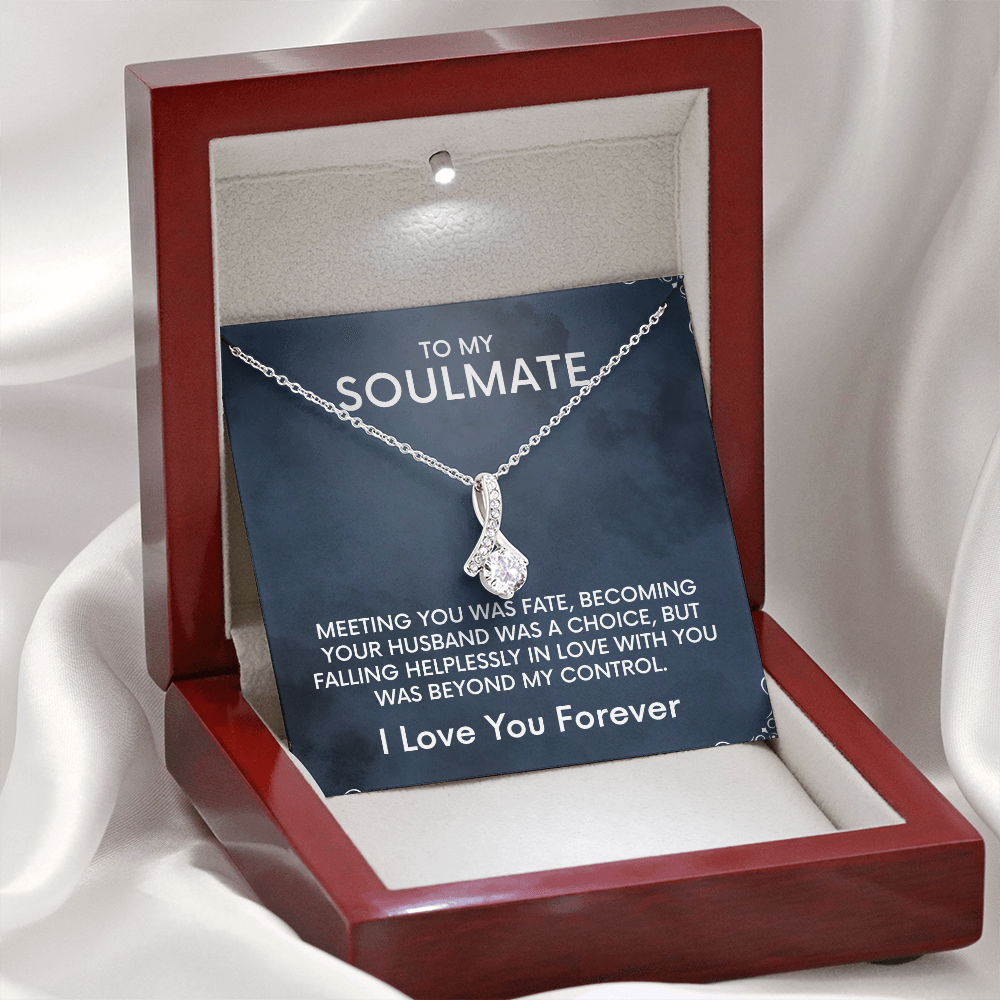 The Alluring Beauty Necklace with Elegant Ribbon-Shaped Pendant