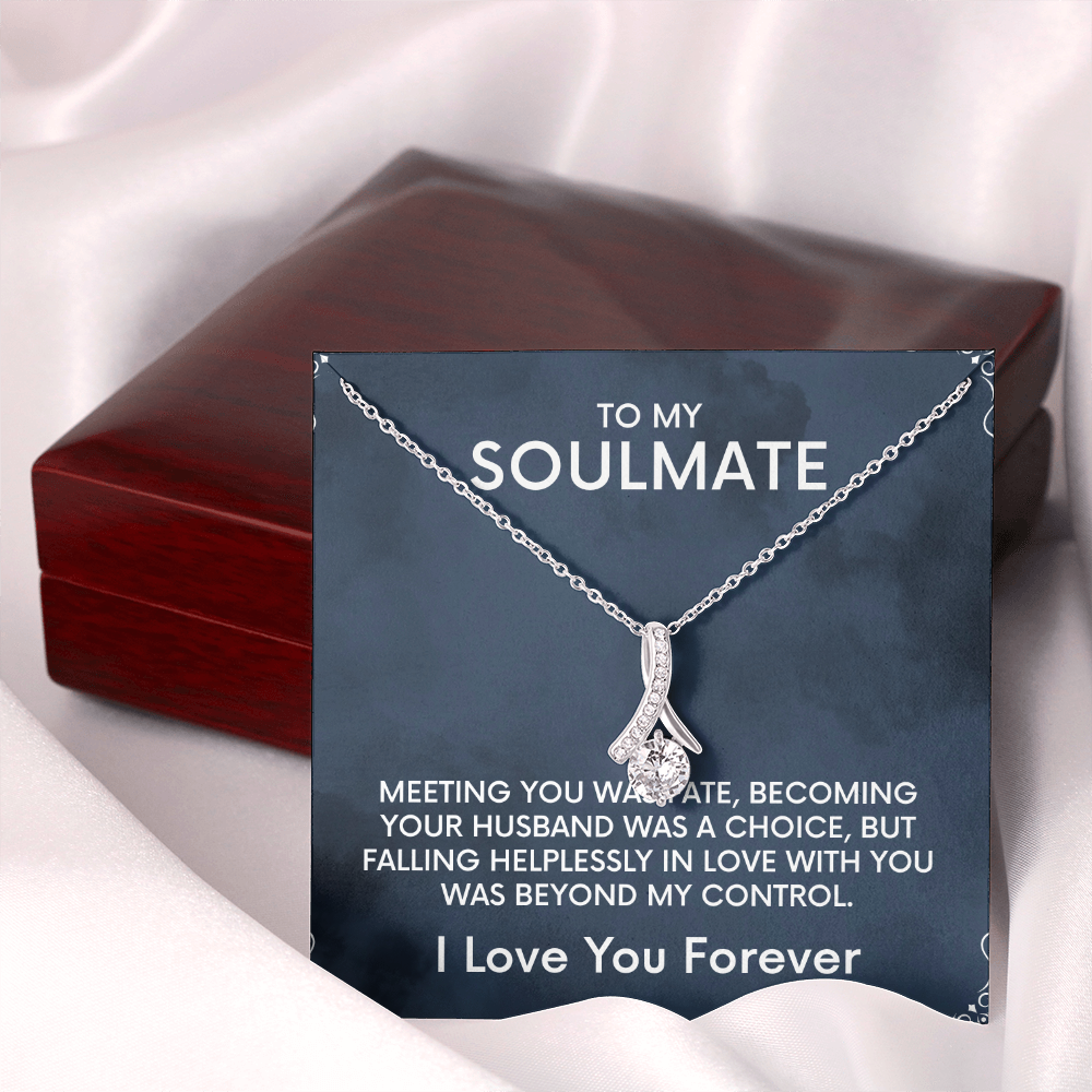 The Alluring Beauty Necklace with Elegant Ribbon-Shaped Pendant