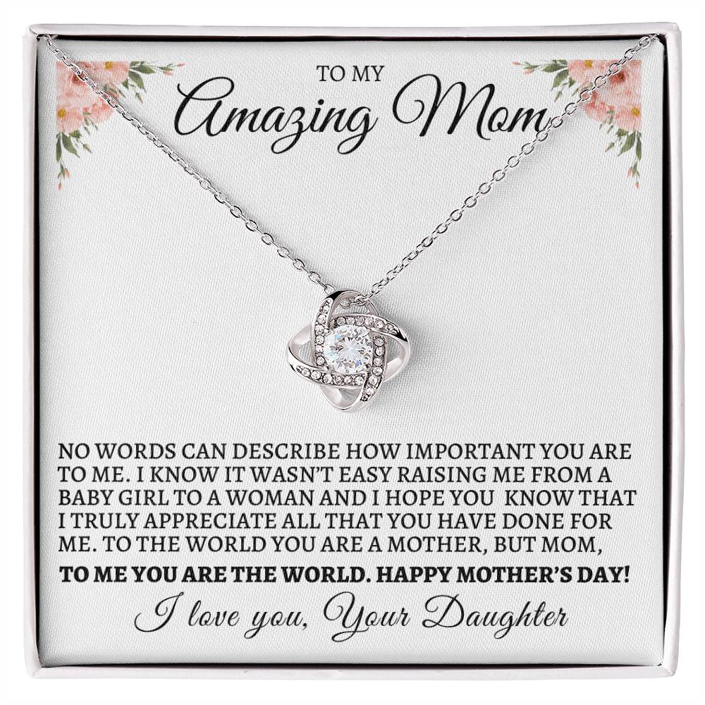 Mother's Day Love Knot Necklace - From Daughter