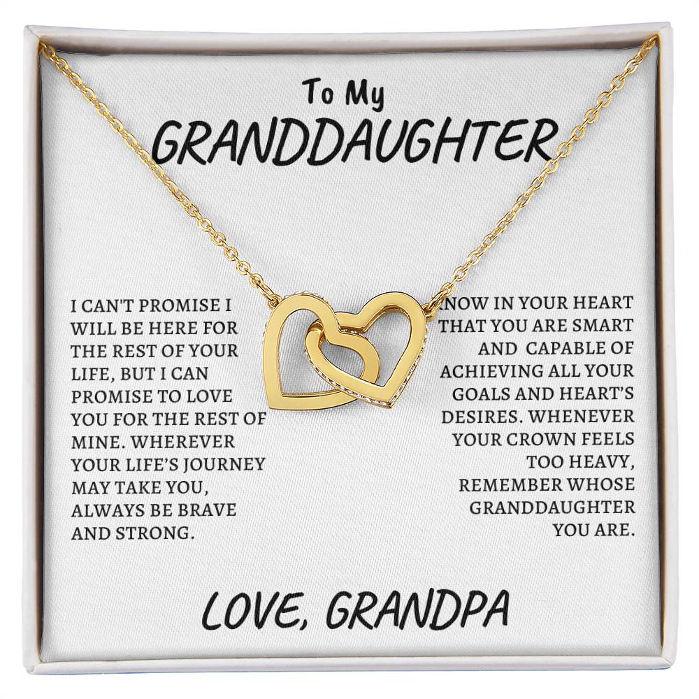 Interlocking Hearts - Granddaughter Always Be Brave