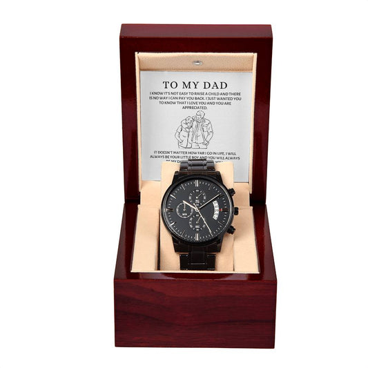 Black Chronograph Watch - You Will Always Be My Dad