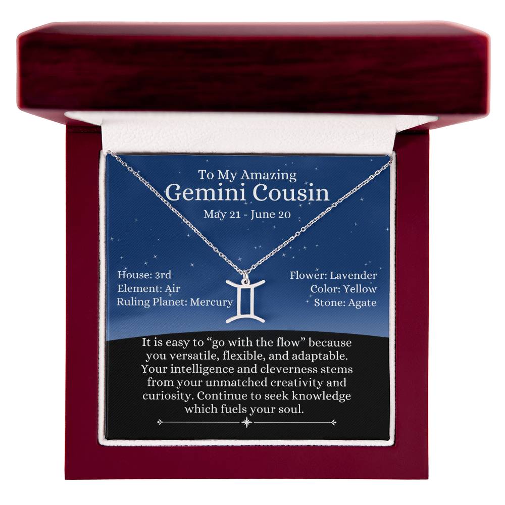 Zodiac Sign Gemini - Cousin - Night Blue Sky