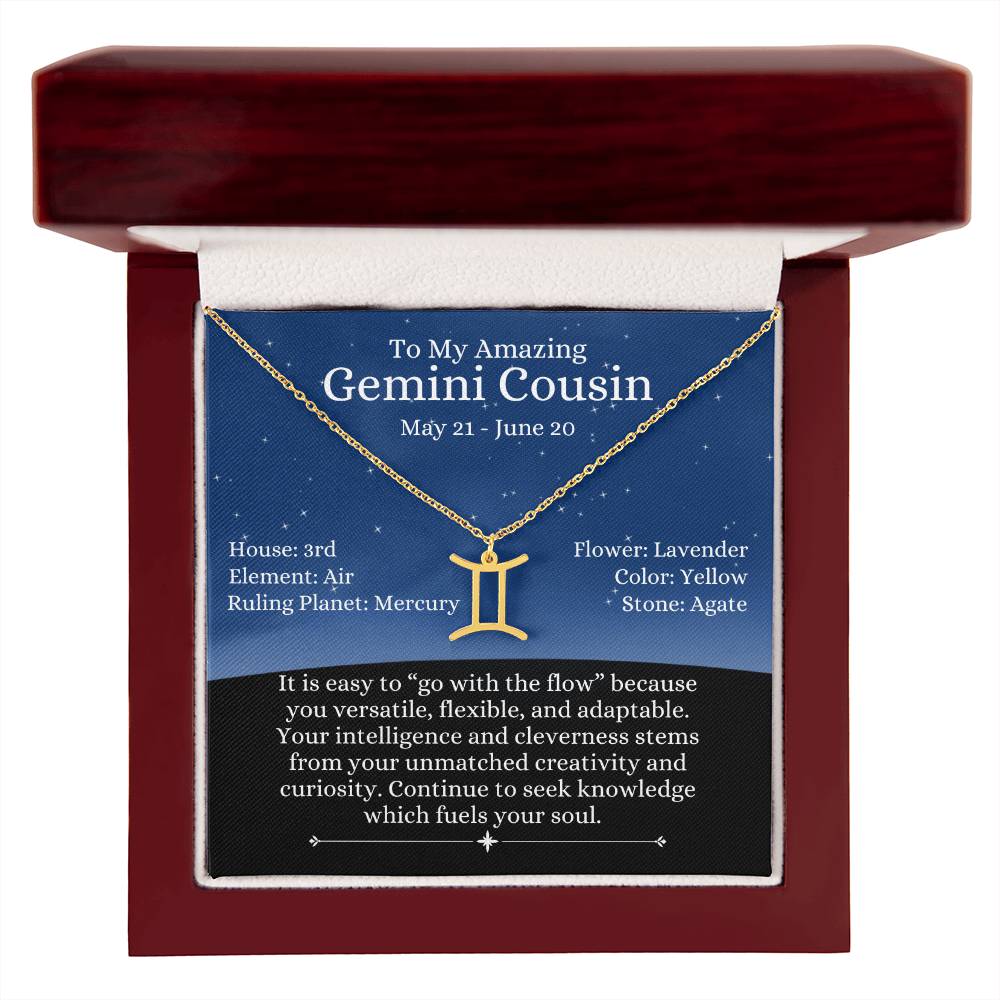Zodiac Sign Gemini - Cousin - Night Blue Sky