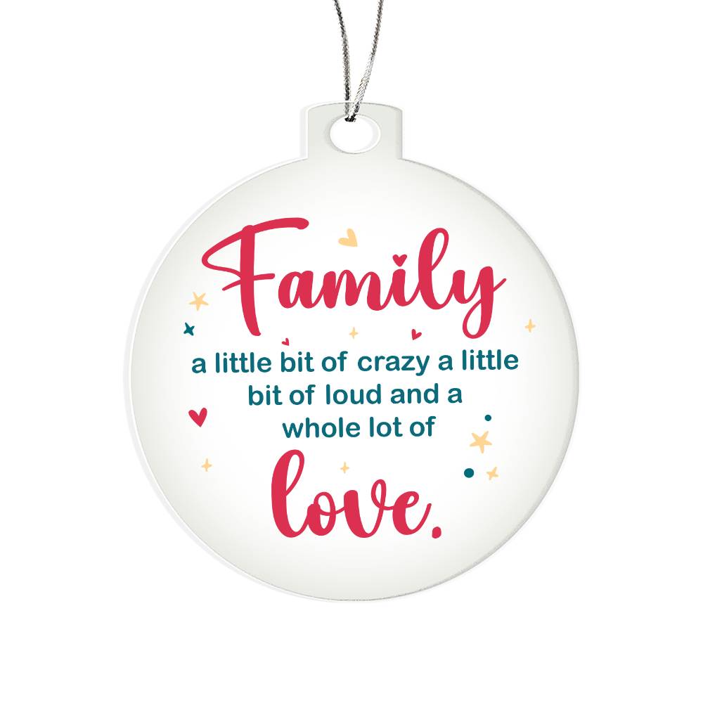 Acrylic Ornament Family Love