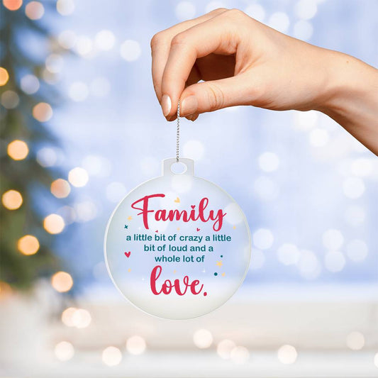Acrylic Ornament Family Love