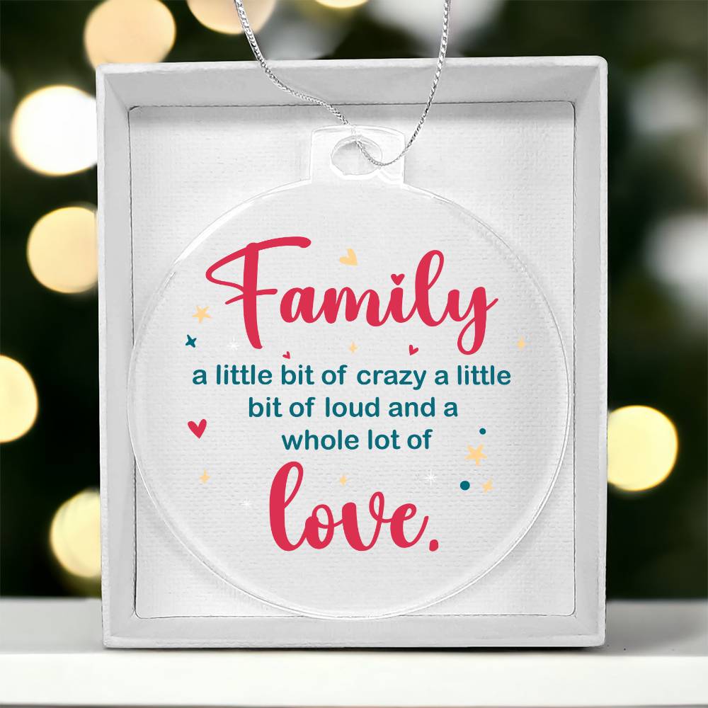 Acrylic Ornament Family Love