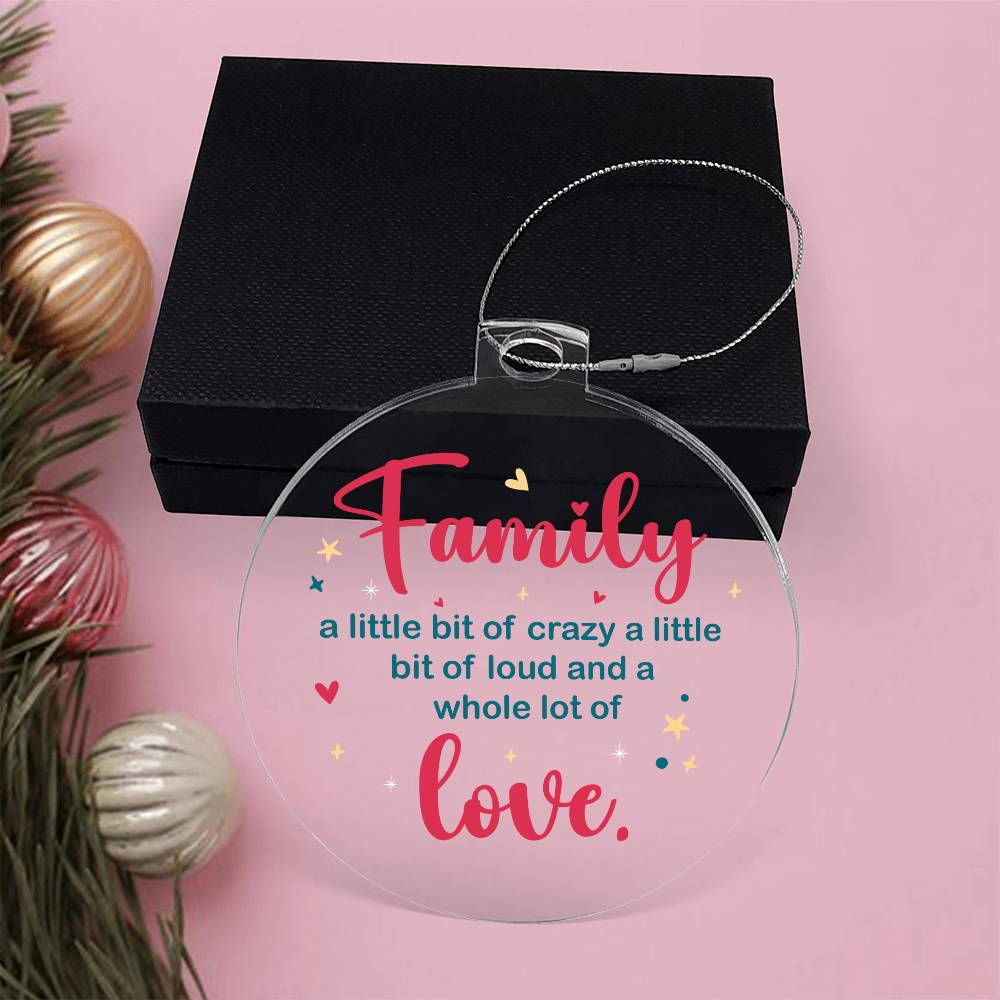 Acrylic Ornament Family Love