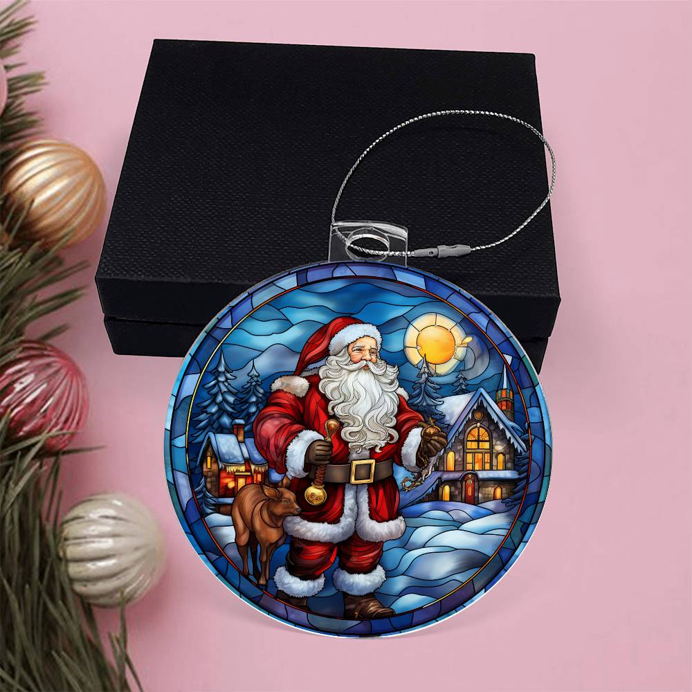 Acrylic Ornament Santa's Coming