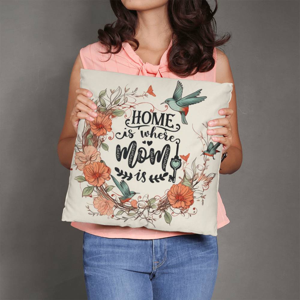 Classic Pillow -Home is where mom is