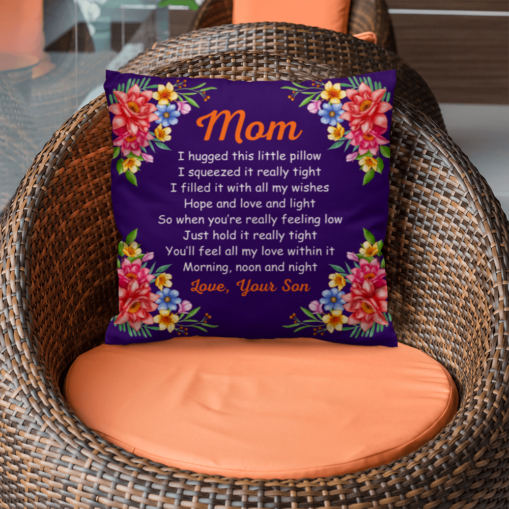Classic Pillow Cover with Insert Design-Mom - I Hug This Little Pillow