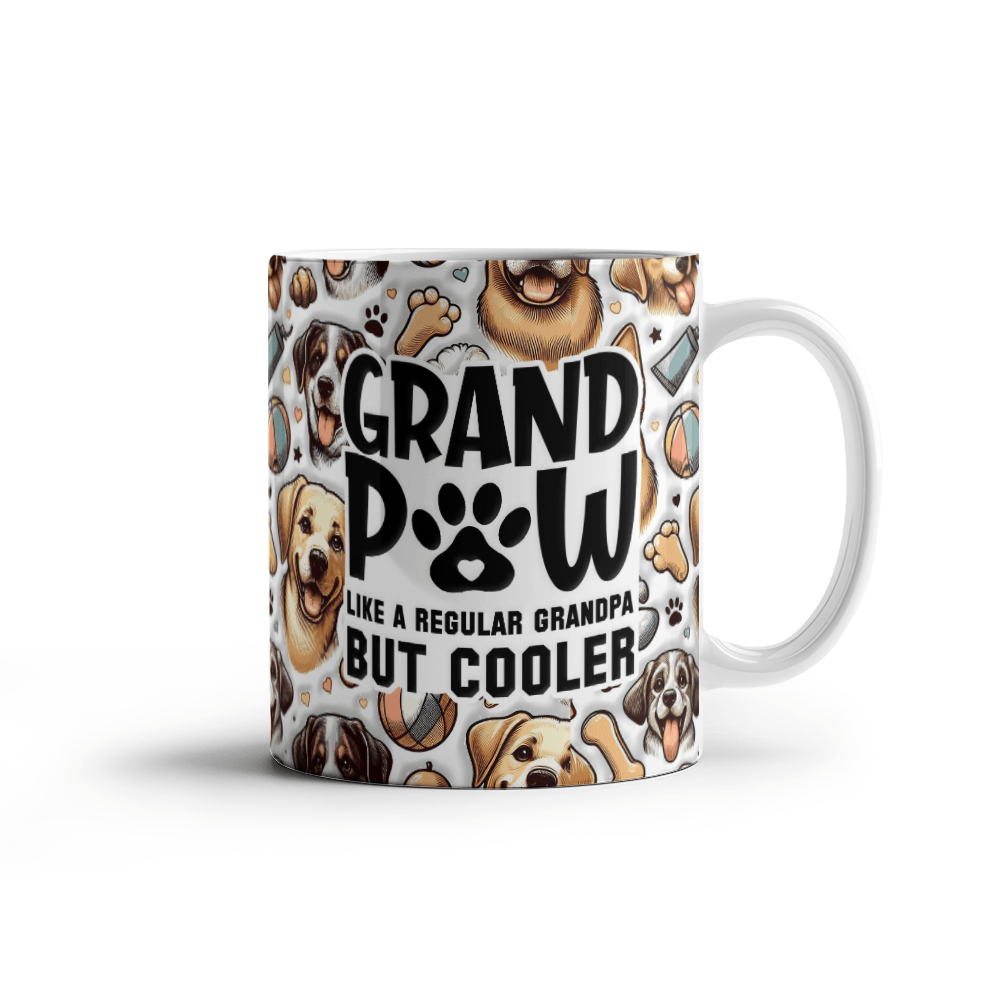 11 oz White Ceramic Mug Grand Paw