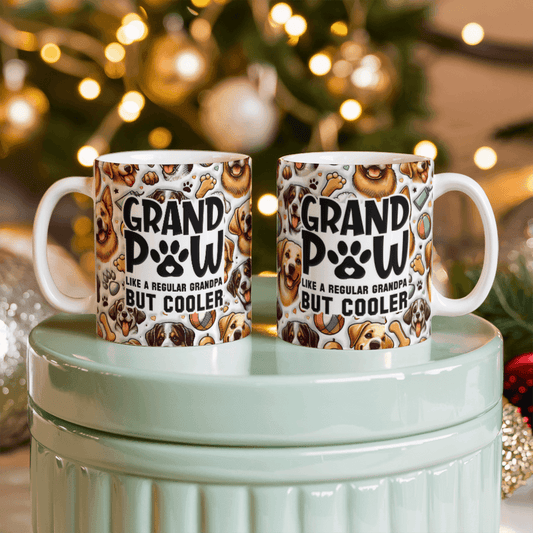 11 oz White Ceramic Mug Grand Paw