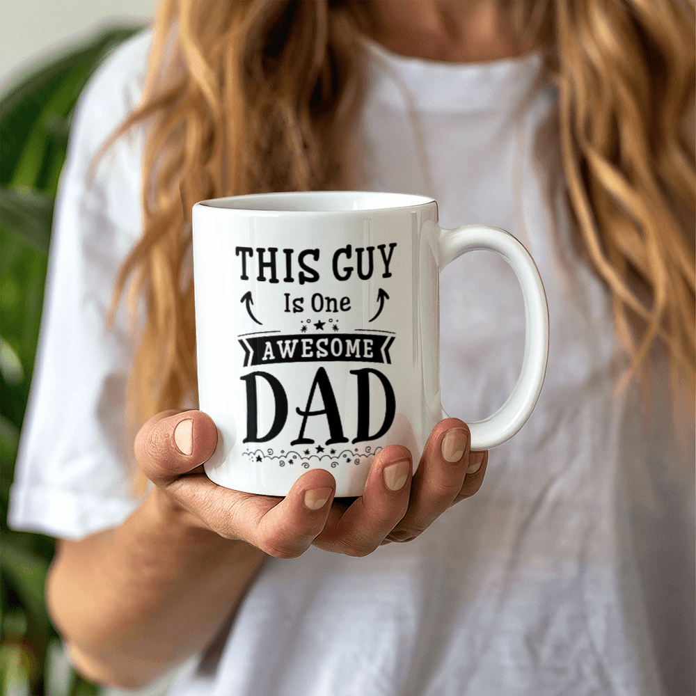 11 oz White Ceramic Mug This Is One Awesome Guy