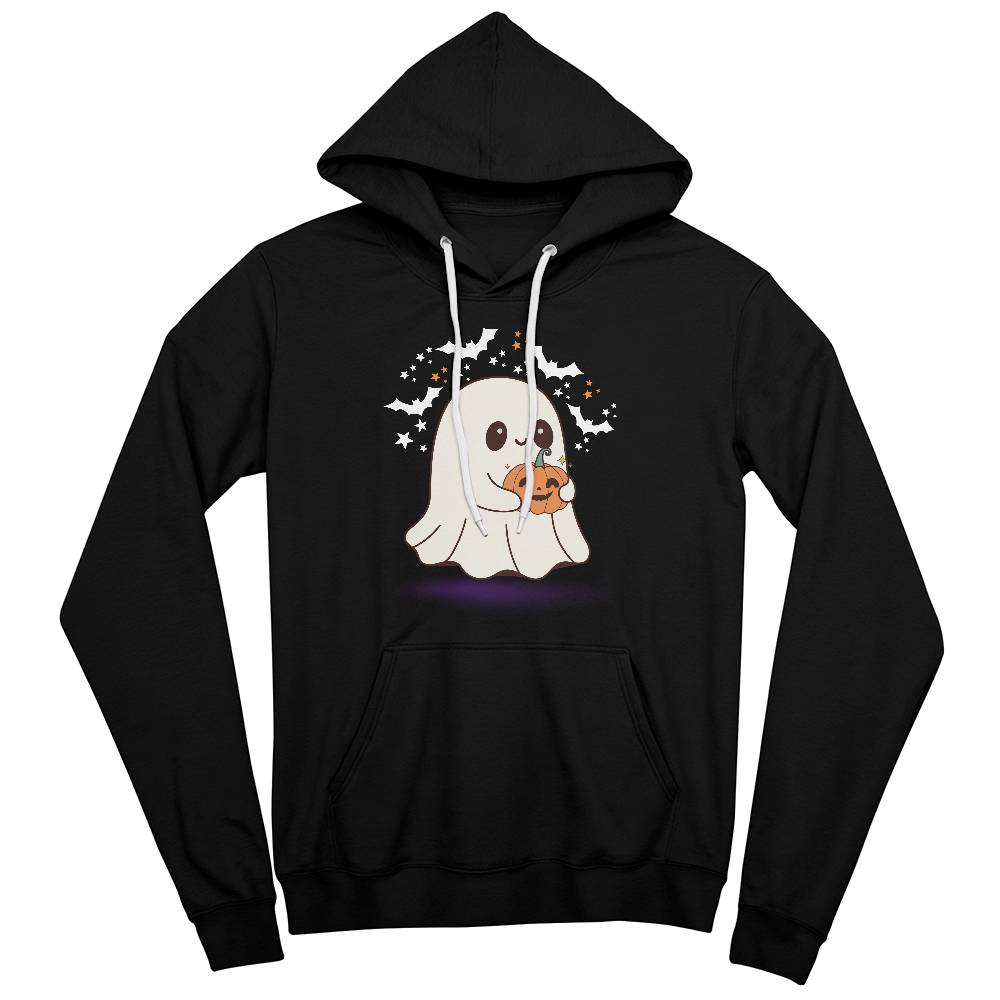 HAPPY GHOST BLACK HOODIE SWEATSHIRT