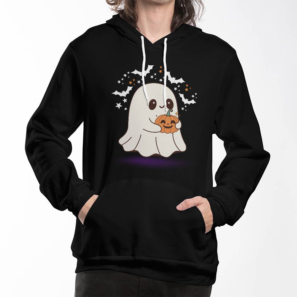 HAPPY GHOST BLACK HOODIE SWEATSHIRT