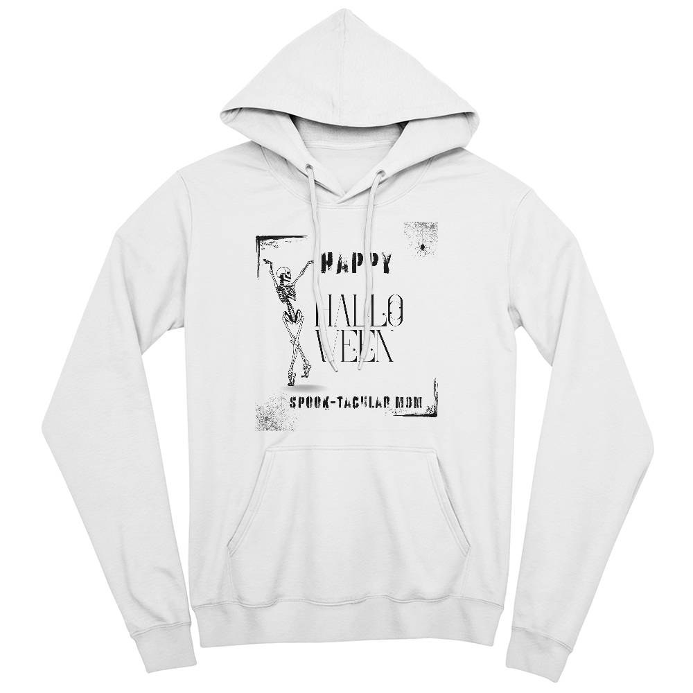 SPOOK-TACULAR MOM- WHITE HOODIE SWEATSHIRT