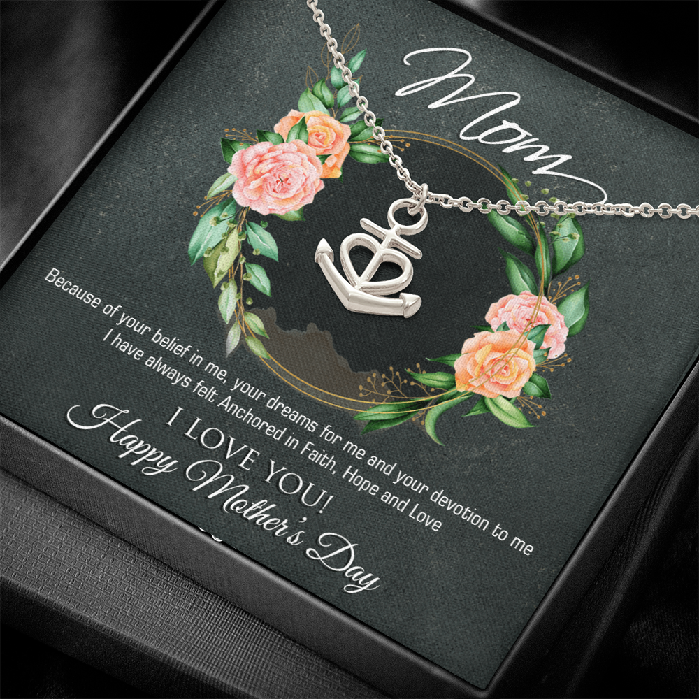 Artisan-Crafted Anchor Pendant Necklace Designed for Mother's Day