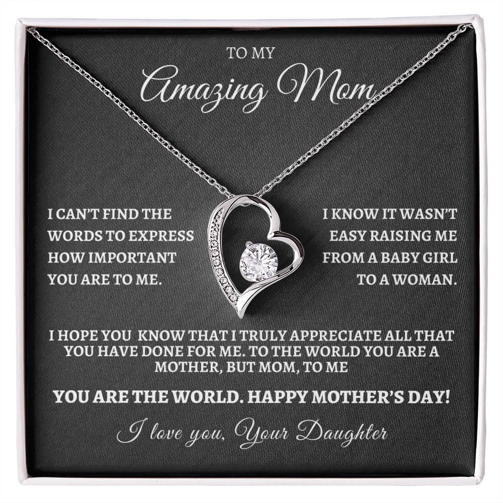 Happy Mother's Day Forever Love Necklace from Daughter - I Can't Find The Words