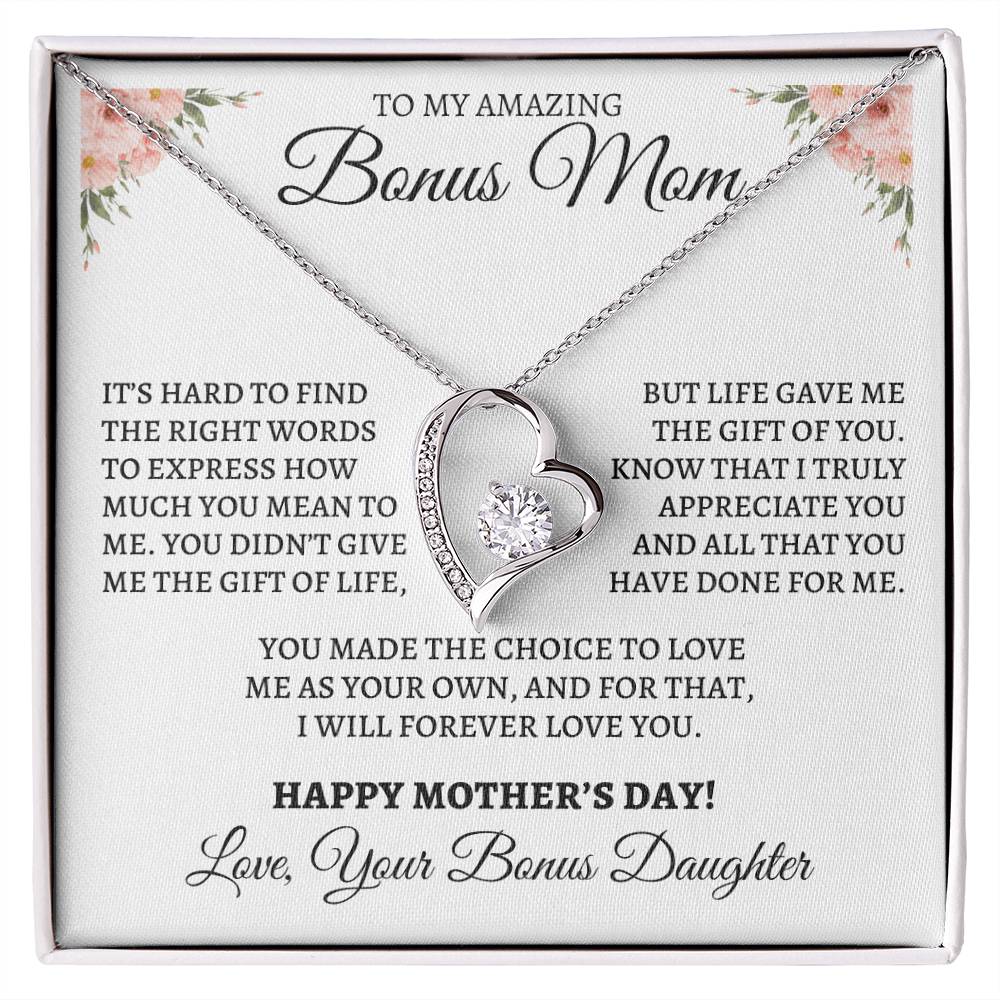 Forever Love Necklace for Mother's Day from Bonus Daughter