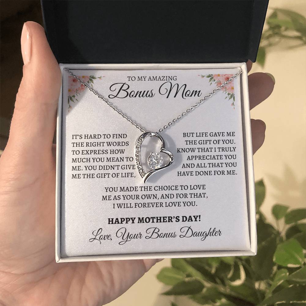 Forever Love Necklace for Mother's Day from Bonus Daughter