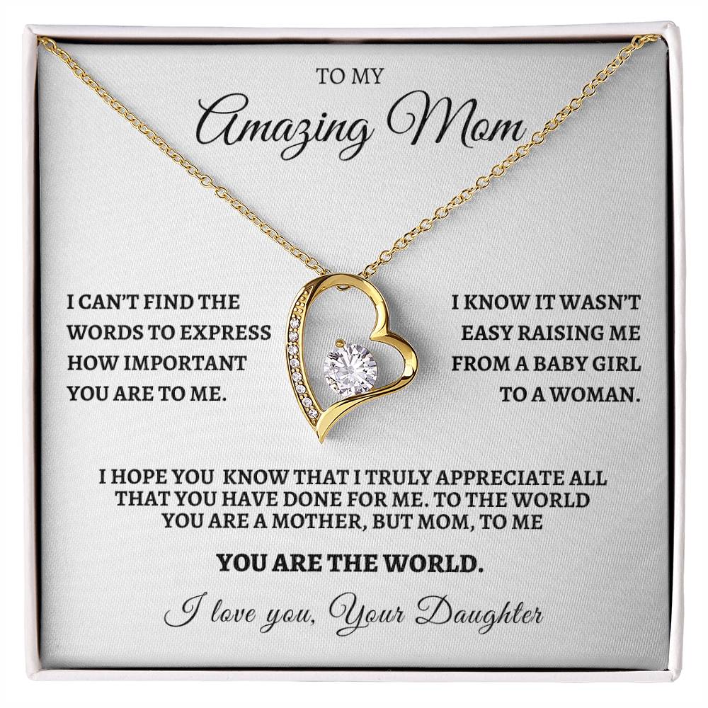 Forever Love Necklace- From Your Daughter, I Can't Find The Words