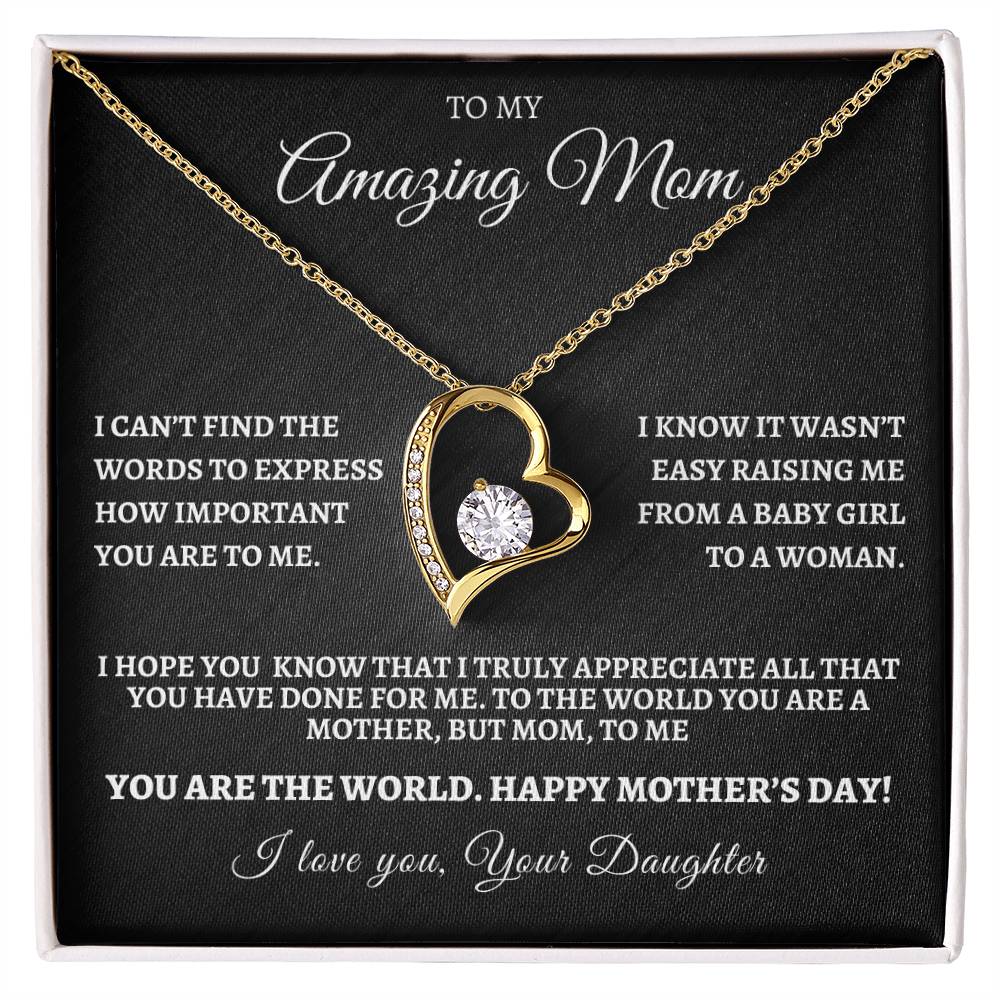 Happy Mother's Day Forever Love Necklace from Daughter - I Can't Find The Words