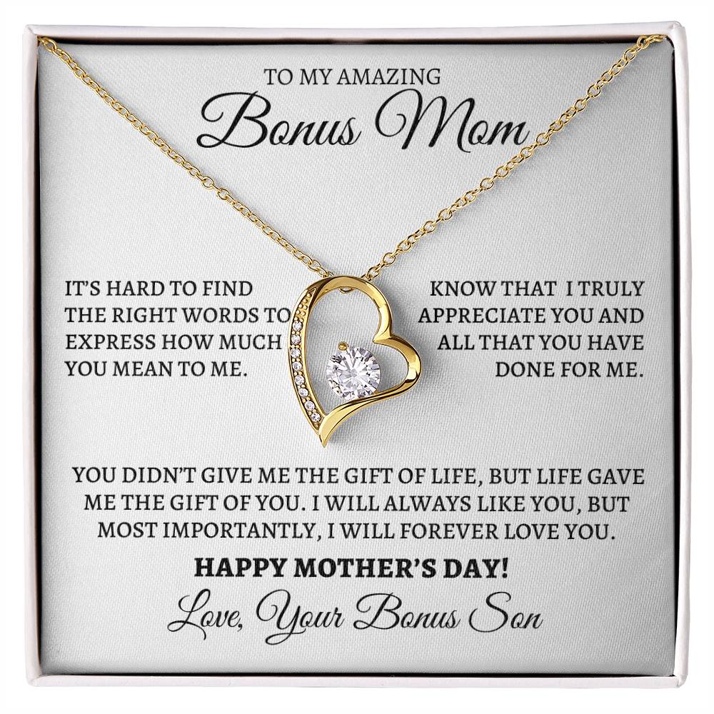 Mother's Day Forever Love Necklace from Bonus Son - Truly Appreciate You