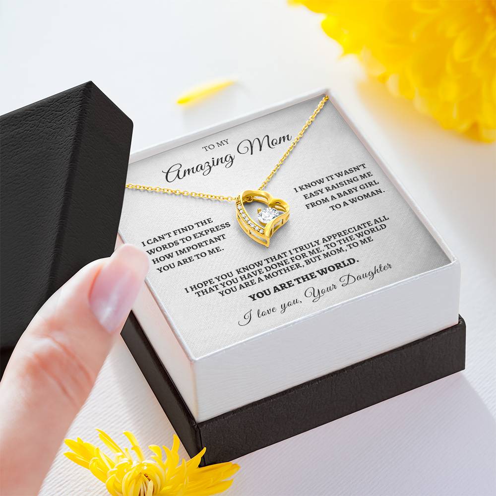 Forever Love Necklace- From Your Daughter, I Can't Find The Words